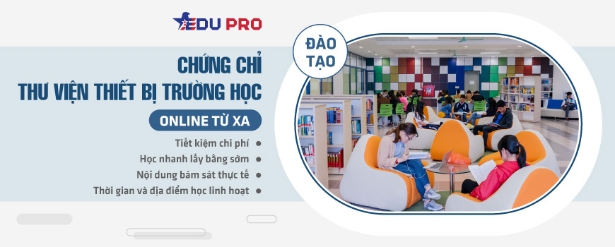 Chứng chỉ thư viện thiết bị trường học online từ xa